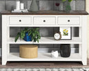 Solid Wood Console Table,Sofa Table with Storage Drawers and Bottom Shelf,Entryway Table for Entry Hallway Foyer Sofa Couch Table,Fully Assembled (48.8" Antique White) by CozyNest Decor