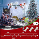 33ft 100 LED Christmas Lights Outdoor - 8 Modes Christmas String Lights Clear Wire with Time Memory, Waterproof Plug in Fairy String Lights for Indoor Outdoor Home Party Garden Decoration, Cool White by GreenHaven Gardens