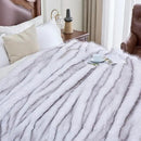 Fluffy Faux Fur Throw Blanket – Super Soft Warm Thick Plush Blanket for Bed, Couch & Office, Cozy Fuzzy Throw with Flannel Backing,50"x60", White by CozyNest Decor