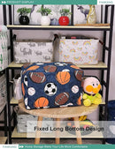 FANKANG Rectangular Laundry Basket Nursery Storage Fabric Storage Bin Storage Hamper,Gift Baskets(Navl-ball game) by TinyTreasures Baby Boutique