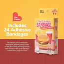 BioSwiss Bandages, Combo Meal Shaped Self Adhesive Bandage, Latex Free Sterile Wound Care, Fun First Aid Kit Supplies for Kids, 24 Count by TinyTreasures Baby Boutique