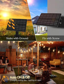 100 FT Solar String Lights Outdoor Waterproof with Remote & USB Port, Solar Power Patio Hanging Lights with Dimmer, Shatterproof LED Edison Bulb Outdoor String Lights for Outside Cafe Yard Fence by CozyNest Decor