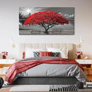 Black and White Red Tree Wall Art Canvas Print Picture Large Red Tree Landscape Modern Artwork for Living Room Bedroom Office Home Wall Decor With Frame 24X48inch by CozyNest Decor