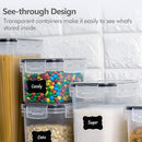 CHEFSTORY Airtight Food Storage Containers Set, 14 PCS Kitchen Storage Containers with Lids for Flour, Sugar and Cereal, Plastic Dry Food Canisters for Pantry Organization and Storage by CozyNest Decor