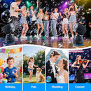 Rechargeble Bubble Machine, 270° Automatic-Rotating, 38000 Big Bubbles/min, 1000ml Large Bubble Tank, 2200mAh Battery, Bubble Maker for Kids Toddlers, Parties, Wedding, Birthday, Outdoor, Black by TinyTreasures Baby Boutique