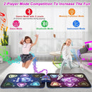 Dance Mat Toys for 3-12 Year Old Girls Boy, 2 Players Dance Mat with Light-up 12 Buttons & 5 Games Mode, Bluetooth Dance Game Toy for Girls 5-7, Xmas Birthday Gifts for 3 4 5 6 7 8 9 10+ Year Old Kids by TinyTreasures Baby Boutique