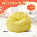 Bean Bag Chairs Teardrop Bean Bag Chair Beanbag Chair with Memory Foam Filled Machine Washable Cover for Living Room, Bedroom (Small,Yellow) by TinyTreasures Baby Boutique