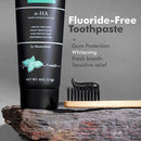 MasterMedi Charcoal Toothpaste with Nano Hydroxyapatite – Fluoride Free, SLS Free, Sensitive Whitening, Enamel Support, Spearmint Flavor, Dentist Recommended, 4 oz (Pack of 3) by CozyNest Decor
