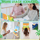 Blosssound 10 Set Pre Printed Canvas Pre Drawn Canvas Painting with Easel Kits 5" x 7" Outline Painting Panels for Beginners, DIY Craft Project, Party Favor, Home Decors(Summer) by TinyTreasures Baby Boutique