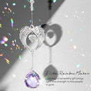 Sympathy Gift Modern Grief Gift for Lose of Loved Ones, Memorial Suncatcher with 40mm Crystal Ball, Sorry for Your Lose Rainbow Maker, Bereavement Gift Idea Angel Wings Design, Purple by GreenHaven Gardens
