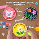 EPUMP Wooden Painting Kit for Kids - Glow in The Dark Arts and Crafts Supplies Kits for Boys Girls - Kids Activities Creative Art Set Birthday Gifts DIY Paint Toys for Ages 6 7 8 9 10 11 12 Years Old by TinyTreasures Baby Boutique