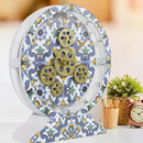 The Gears Clock Wall Clock Italy Collection with Moving Gears (Meta, 10 inch Round) by CozyNest Decor