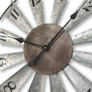 Mrocioa 30inch Windmill Distressed Metal Wall Clocks Rustic Large Decorative Clock Oversized Farmhouse Decor,Non Ticking,Battery Operated by CozyNest Decor