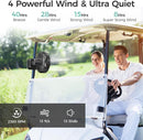 7-Inch Clip On Fan,10000mAh Rechargeable Battery Operated Desk Fan,Auto Oscillation Stroller Fan,Max 40Hrs Cooling,4 Speeds Table Fan with Sturdy Clamp for Golf Cart Office Treadmill Travel Outdoor by TinyTreasures Baby Boutique