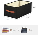 linen closet organizers and storage, 3 Pack Large Storage Baskets, Washable, Clothing Storage Bins with Handle, Closet Organizer for Storage Sweater,Sheets (Black, 18½"x11"x8½") by CozyNest Decor