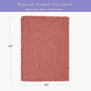 Bigacogo Chunky Knit Throw Blanket for Couch, 40x60 inches, 100% Hand Knitted with Thick Jumbo Chenille Yarn, Cozy Soft Large Rope Knot Cable Crochet Blankets for Sofa Bed Living Room, Antique Red by CozyNest Decor