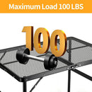 Camping Table 3FT Grill Table Foldable Folding Picnic Portable Stand Mesh 2 Height Adjustable Outdoor Card BBQ RV Black 35.5×23.6 ×26 inch by GreenHaven Gardens