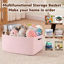 OIAHOMY Storage Basket for Shelves, Closet Cube Storage Bins Baskets for Clothes Blanket Towels, Baby Nursery, Toy Baskets Box, Woven Rope Basket, 17.72*12.99*7.87 IN, 2 Packs Mixed Pink by TinyTreasures Baby Boutique