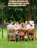LOPANNY String Light Poles for Outside - 2 Pack 9.8FT Poles for Outdoor String Lights, Outdoor Light Poles for String Lights Hanging - Backyard, Garden, Patio, Deck Lighting Stand for Parties, Wedding by GreenHaven Gardens