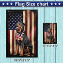 Flags-Rottweiler American Flag, House Flag (29.5" x 39.5")-USA House Garden Flags Premium Polyester-Decorative Outdoor Flags by GreenHaven Gardens