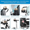 Accmor Stroller Cup Holder with Phone Holder, Bike Cup Holder, Universal Cup Holder for Uppababy Nuna Doona Strollers, 2-in-1 Cup Phone Holder for Stroller, Bike, Wheelchair, Walker, Scooter by TinyTreasures Baby Boutique