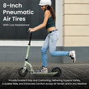 Aero Big Wheels Kick Scooter for Kids 6+, Teens & Adults | Light Up Wheels, Hand Brake, Rubber Deck Mat & Shock Absorption | Foldable & Height Adjustable by TinyTreasures Baby Boutique