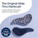Crave Naturals Glide Thru Hair Brush - Detangler Brush for Curly, Straight, Wet or Dry Hair - Gentle Detangling Brushes for Adults, Kids, Toddlers - Hair Accessories for Women, 7.5"x3" - Terazzo by TinyTreasures Baby Boutique