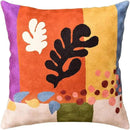 Matisse Coral Pillow Cover | Orange Modern Pillows | Modern Chair Cushion| Farmhouse Pillows | Flower Outdoor Pillow | Mid Century Chair Cushion | Hand Embroidered Wool Size 18x18 by CozyNest Decor