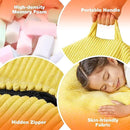 Hobestluk 4.5FT Bean Bag Chair Giant Bean Bag Chair with Filler Included Adult Bean Bag Chairs with Removable Cover for Bedroom Living Room - (Jumbo, Yellow) by CozyNest Decor