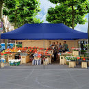 COBIZI 10x20 Pop up Canopy Heavy Duty Without Sidewalls, Easy Set-up Commercial Outdoor Party, 100% Waterproof Wedding Canopy Gazebo, 3 Height Adjustable with Wheeled Bag, Dark Blue by GreenHaven Gardens