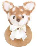 Bearington Collection Baby Lil’ Willow, 5.5 Inch Fawn Plush Stuffed Animal, Soft Baby Rattles and Plush Rings - Newborn Toys by TinyTreasures Baby Boutique