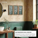 3D Floral Green Wall Art (Set of 3) Lightweight, Wooden Ready-to-Hang Boho Framed Wall Art for Bathroom, Master Bedroom, Living Room or Office - Premium Sage Green Farmhouse Decor - Gift-Boxed by CozyNest Decor