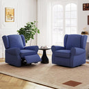 Swivel Rocker Recliner Chair, Nursery Glider Chair, Nursery Rocking Chairs, Manual Reclining Chair, Blue by TinyTreasures Baby Boutique