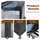 MUPATER 6' x 12' Walk-in Wooden Polycarbonate Greenhouse with Ventilated Window & Lockable Door, Multi-Layer PC Panels for UV Protection, Greenhouse Kit for Outdoor, Garden and Backyard, Black by GreenHaven Gardens