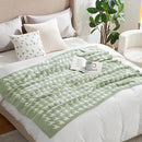 Snuggle Sac Houndstooth Throw Blanket for Couch, Reversible Super Soft Warm Blankets Cozy Knit Fuzzy Plush Lightweight Throws for Sofa, Bed, Camping, Green,50x60 inches by TinyTreasures Baby Boutique