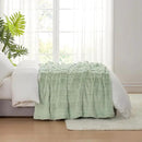 Amélie Home Luxury Striped Faux Fur Throw Blanket for Couch, Embossed Split Fur Cozy Fuzzy Fluffy Luxurious Soft Plush Sofa Chair Bed Gift Blankets for Women Men Wife Friend, 55"x70", Sage Green by CozyNest Decor
