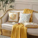 patdrea Design Yellow Linen Throw Pillow Covers Pack of 4, French Square Lumbar Round Pillowcase, Soft Durable Cushion Cases Pillowcase for Couch Bedroom Car Living Room 4 PCS by CozyNest Decor