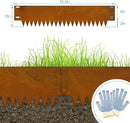 Co rten Steel Landscape Edging 12 Inch Tall 6 Packs, Pre-Rusted Metal Garden Edging, Hammer in Landscape Edging with 6 Clips and a Pair of Gloves, Steel Edging for Landscaping, Lawn Rusty by GreenHaven Gardens