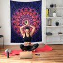 ADDWel Blacklight Mandala Boho Tapestry Glow In The Dark, Black Light Bohemian Hippie Poster Wall Hanging for Bedroom Aesthetic Wall and Room Decor (60" x 80", Mandala) by CozyNest Decor