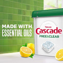 Cascade Free & Clear Dishwasher Pods, Dishwasher Detergent, Dish Detergent Soap, Lemon Essence, 47 Count by TinyTreasures Baby Boutique