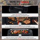 Techwood 1500W Smokeless Indoor Electric Grill with Non-Stick Plates and Tempered Glass Lid - Korean Grill with Temperature Control by GreenHaven Gardens