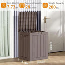 28 Gallon Resin Deck Box, Lockable Patio Outdoor Storage Box for Furniture, Garden Tools and Tools Storage, Waterproof Outside Storage Boxes - Grey by CozyNest Decor
