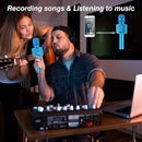 BONAOK Wireless Bluetooth Karaoke Microphone,3-in-1 Portable Handheld Karaoke Mic Speaker Machine Birthday Home Party for PC or All Smartphone (Q37 Blue) by TinyTreasures Baby Boutique