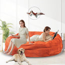 Bean Bag Chair for Adults 6FT,Soft Removable Cover for Teens/Girls Bedroom,Fluffy Giant Round Floor Beanbag Lounger Chairs (No Filler,Orange) by CozyNest Decor