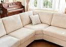 Nolany Sectional Sofa with Storage Ottoman, U Shape Sectional Couch Corduroy Modular Sectional Couches for Living Room, Beige by CozyNest Decor
