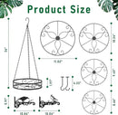 8-Pack Metal Hanging Planters for Indoor Plants - Heavy Duty Anti Rust 4 Hanging Plant Holder with 4 Bird Patterned Plant Hanger – Aesthetic Flower Pot Holder for an Instant Indoor and Outdoor Decor by GreenHaven Gardens