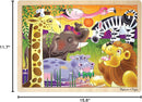 Melissa & Doug African Plains Safari Wooden Jigsaw Puzzle with Storage Tray (24 pcs) by TinyTreasures Baby Boutique