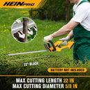 Cordless Hedge Trimmer 22-Inch Compatible with DEWALT 20V MAX Battery, Electric Hedge Trimmer Cordless, Bush Trimmers for Garden, Battery Powered Hedge Trimmers (Tool Only) by GreenHaven Gardens