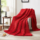 L'AGRATY Chunky Knit Blanket - Soft Chenille Yarn Throw - 60x80 inch: Handmade Thick Cable Crochet Blanket - Large Chunky Yarn Rope Knot Throw for Couch, Sofa, Bed, Home Decor by CozyNest Decor