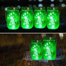 ZNYCYE Solar Mason Jar Lights, 12 Pack 30 LED Fairy Firefly Mason Jar Lids Outdoor Waterproof String Lights with Hangers(NO Jars) for Regular Mouth Jars Patio Garden Yard Wedding Decoration - Green by CozyNest Decor